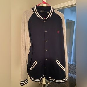 Polo Ralph Lauren Jacket 2xl tall navy blue and grey.